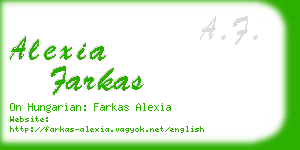 alexia farkas business card
